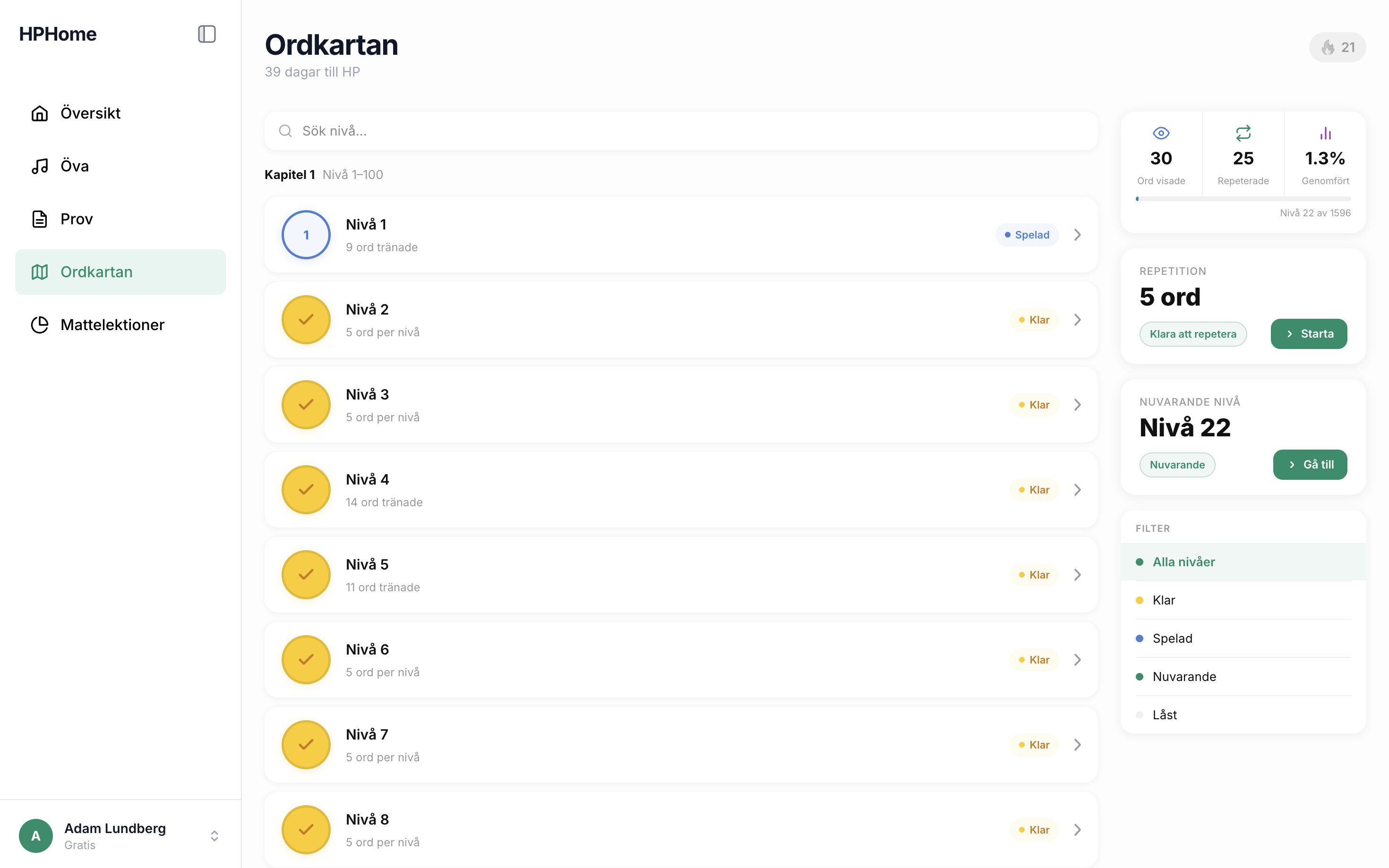 Ordkartan